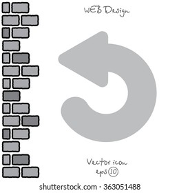 Web line icon. Circular arrow