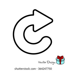 Web line icon. Circular arrow