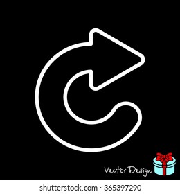 Web line icon. Circular arrow