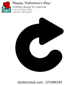 Web line icon. Circular arrow