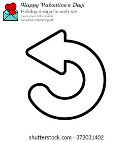 Web line icon. Circular arrow