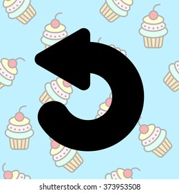 Web line icon. Circular arrow