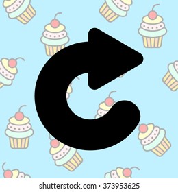Web line icon. Circular arrow