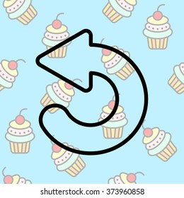 Web line icon. Circular arrow