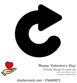 Web line icon. Circular arrow