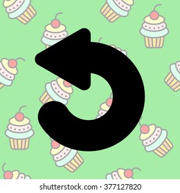 Web line icon. Circular arrow