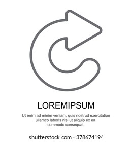 Web line icon. Circular arrow