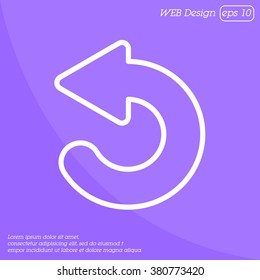 Web line icon. Circular arrow