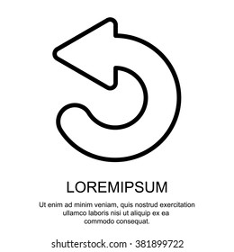 Web line icon. Circular arrow