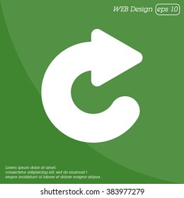 Web line icon. Circular arrow