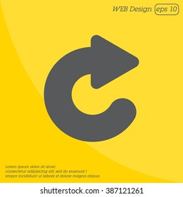 Web line icon. Circular arrow