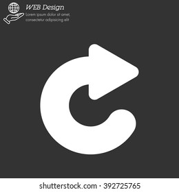 Web line icon. Circular arrow