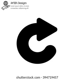 Web line icon. Circular arrow