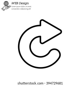 Web line icon. Circular arrow