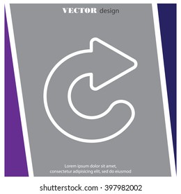 Web line icon. Circular arrow