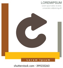 Web line icon. Circular arrow