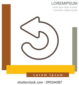 Web line icon. Circular arrow