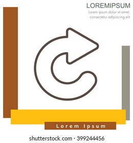 Web line icon. Circular arrow