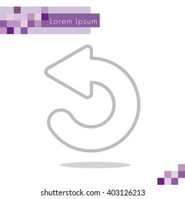 Web line icon. Circular arrow