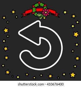 Web line icon. Circular arrow