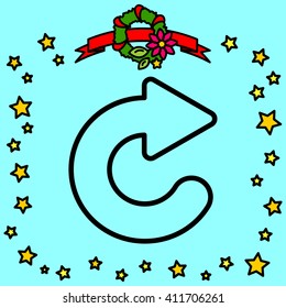 Web line icon. Circular arrow