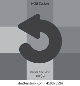 Web line icon. Circular arrow