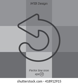 Web line icon. Circular arrow