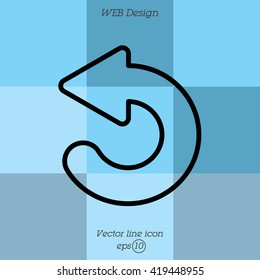 Web line icon. Circular arrow