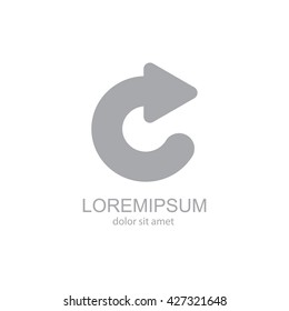 Web line icon. Circular arrow