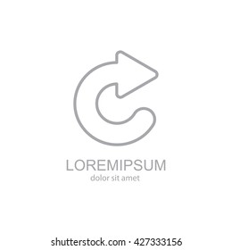 Web line icon. Circular arrow