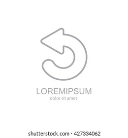 Web line icon. Circular arrow
