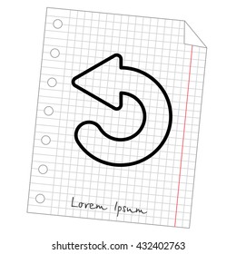 Web line icon. Circular arrow