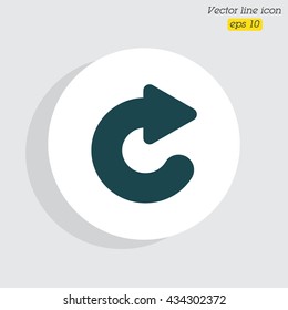Web line icon. Circular arrow