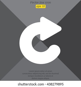 Web line icon. Circular arrow