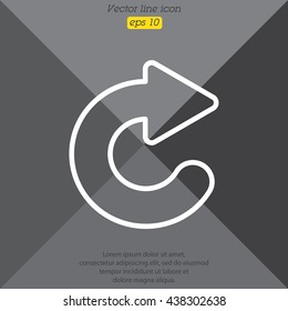 Web line icon. Circular arrow