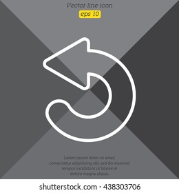 Web line icon. Circular arrow