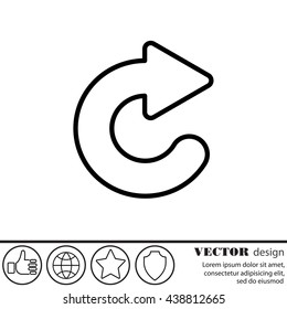 Web line icon. Circular arrow