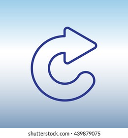 Web line icon. Circular arrow