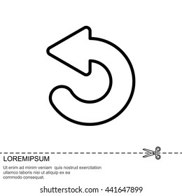 Web line icon. Circular arrow