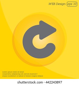 Web line icon. Circular arrow