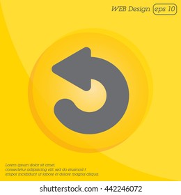 Web line icon. Circular arrow