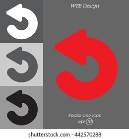 Web line icon. Circular arrow
