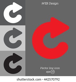 Web line icon. Circular arrow
