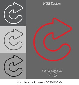 Web line icon. Circular arrow