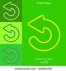 Web line icon. Circular arrow