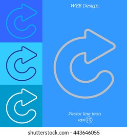 Web line icon. Circular arrow