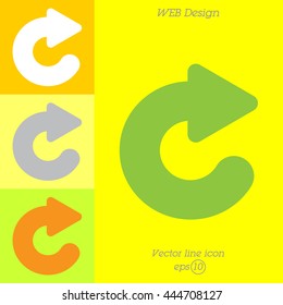 Web line icon. Circular arrow