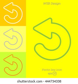 Web line icon. Circular arrow