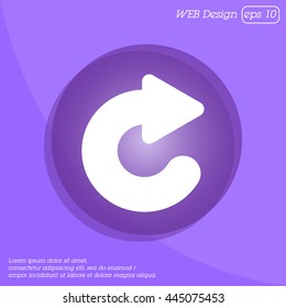 Web line icon. Circular arrow