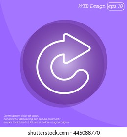 Web line icon. Circular arrow